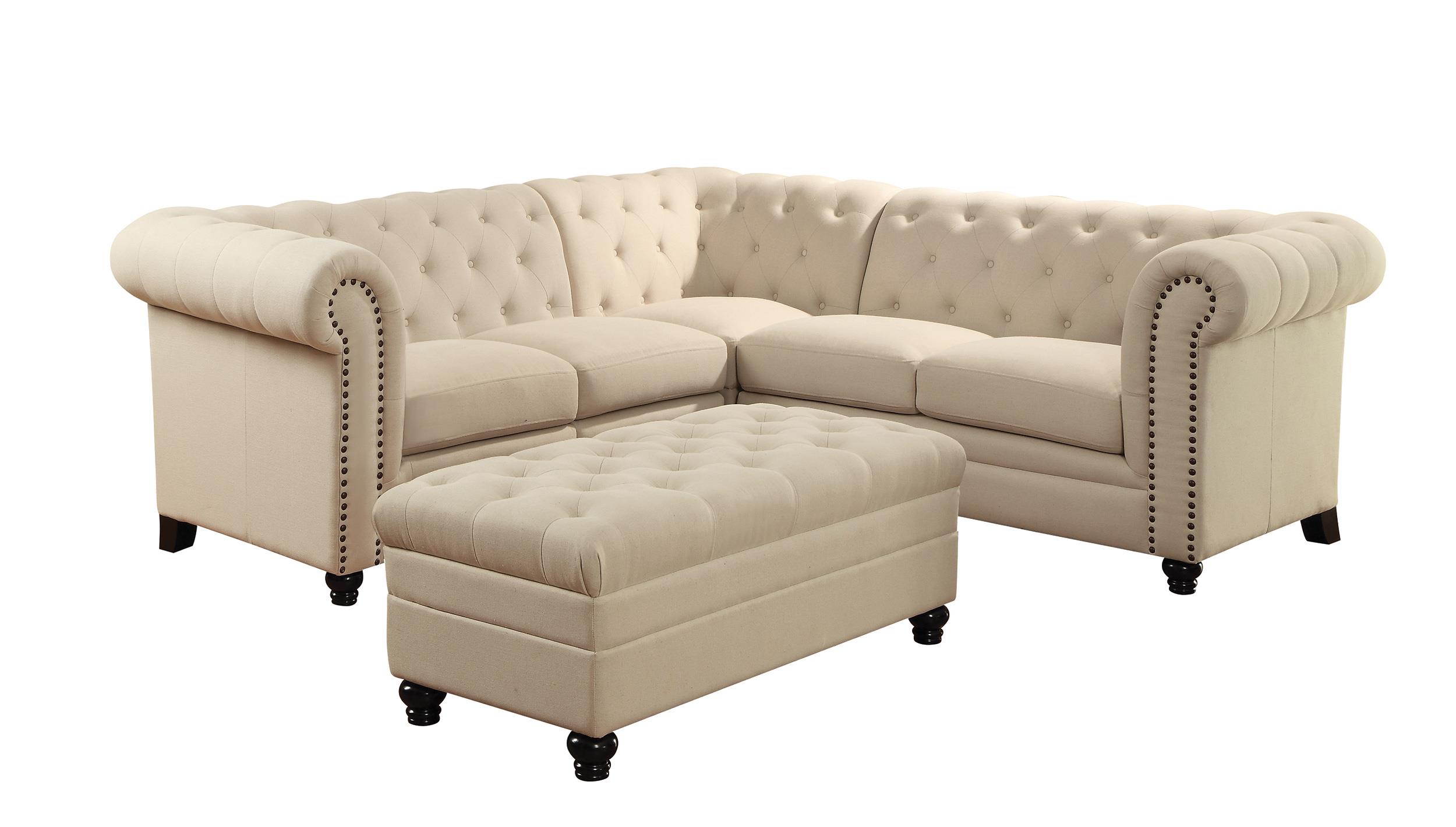 Coaster Roy ButtonTufted Sectional Sofa Value City Furniture